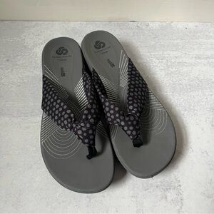 Clarks Cloudsteppers Flip Flop Sandals 10 Comfort Platform